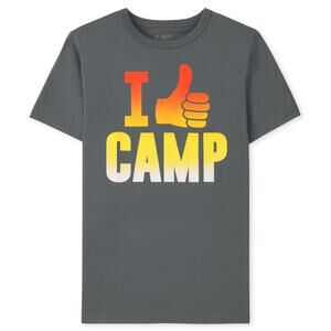 NWOT The Children’s Place Youth "I Like Camp" Graphic Tee Shirt Medium